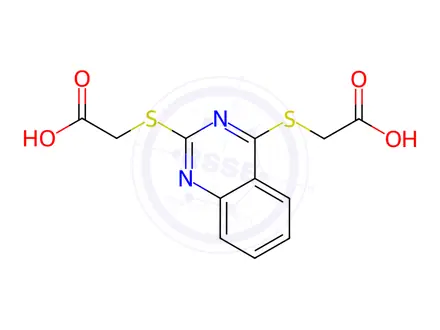 Chemical structure of ({2-[(Carboxymethyl)thio]quinazolin-4-yl}thio)-acetic acid