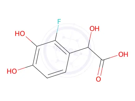 Chemical structure of Benzeneacetic acid, 2-fluoro-alpha,3,4-trihydroxy-(9CI)
