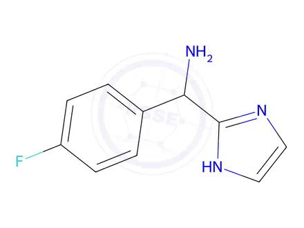 Chemical structure of (4-fluorophenyl)(1H-imidazol-2-yl)methanamine
