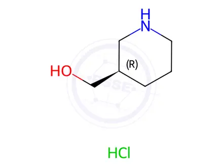 Chemical structure of (3R)-3-Piperidinemethanol, hydrochloride (1:1)