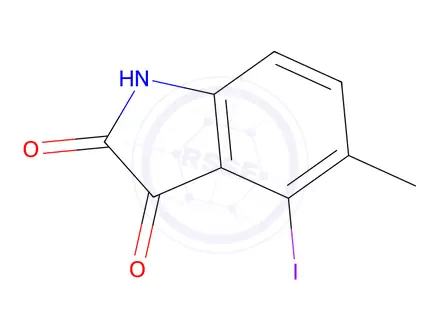 Chemical structure of 4-Iodo-5-methylindoline-2,3-dione