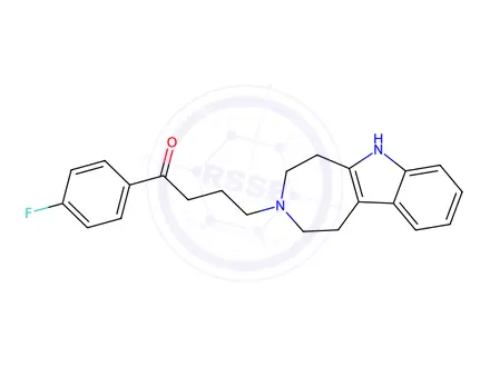Chemical structure of 1-(4-Fluorophenyl)-4-(1,4,5,6-tetrahydroazepino[4,5-b]indol-3(2H)-yl)-1-butanone