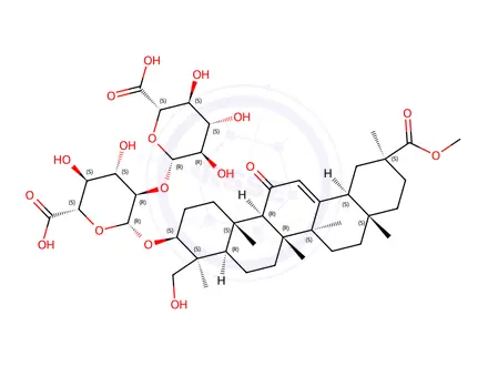 Chemical structure of Glycyrrhizic Acid Impurity 27