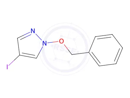 Chemical structure of 4-Iodo-1-(phenylmethoxy)-1H-pyrazole