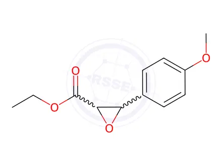 Chemical structure of Oxiranecarboxylic acid, 3-(4-methoxyphenyl)-, ethyl ester