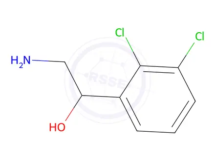 Chemical structure of 2-amino-1-(2,3-dichlorophenyl)ethan-1-ol