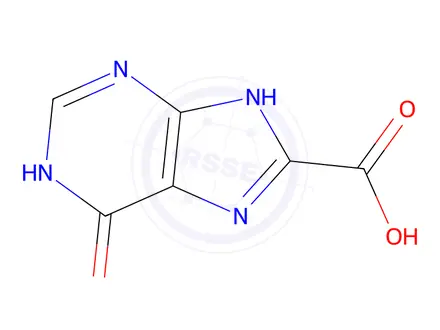 Chemical structure of 6-Oxo-6,7-dihydro-3H-purine-8-carboxylic acid