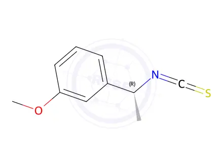 Chemical structure of (R)-(-)-1-(3-Methoxyphenyl)ethyl isothiocyanate