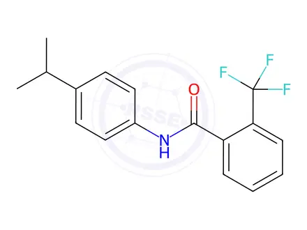Chemical structure of N-(4-Isopropylphenyl)-2-(trifluoromethyl)benzamide