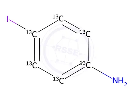 Chemical structure of Iodoquinol Impurity 17-13C6