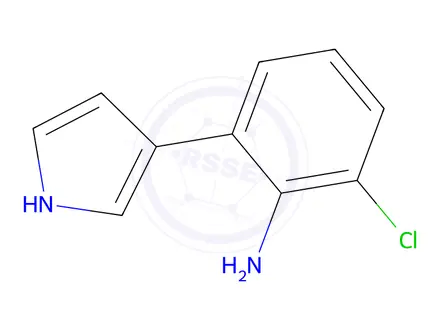 Chemical structure of 2-Chloro-6-(1H-pyrrol-3-yl)aniline