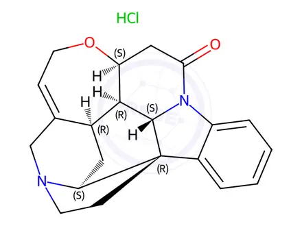 Chemical structure of Strychnine Hydrochloride (1.0 mg/mL in Methanol)