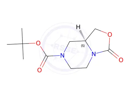 Chemical structure of (S)-7-Boc-tetrahydro-1H-oxazolo[3,4-a]pyrazin-3(5H)-one