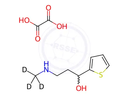 Chemical structure of 3-[(Methyl-d3)amino]-1-(thiophen-2-yl)propan-1-ol Oxalate