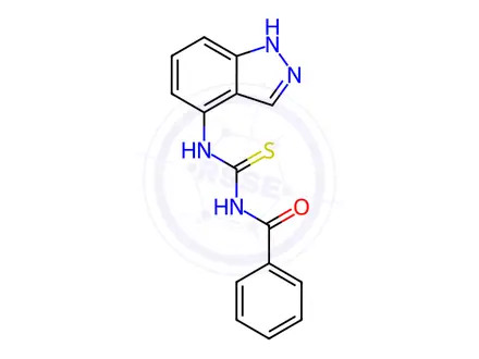 Chemical structure of N-((1H-indazol-4-yl)carbamothioyl)benzamide