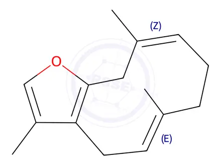 Chemical structure of Furanodiene