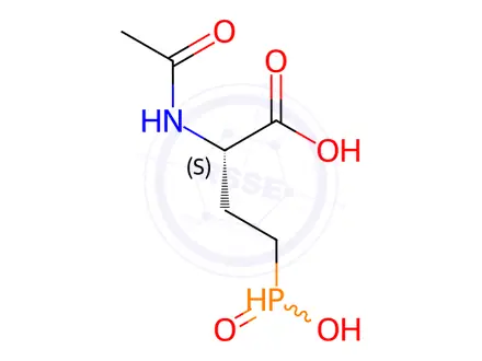 Chemical structure of N-acetyldemethylphosphinothricin