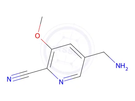 Chemical structure of 5-(Aminomethyl)-3-methoxypicolinonitrile