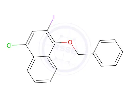 Chemical structure of 1-(Benzyloxy)-4-chloro-2-iodonaphthalene