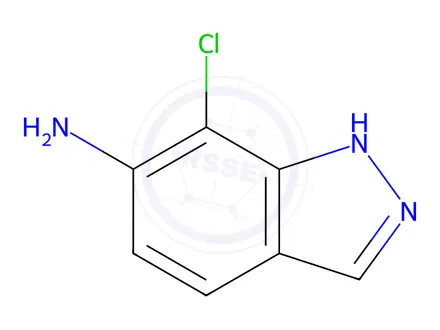 Chemical structure of 7-Chloro-1H-indazol-6-aMine