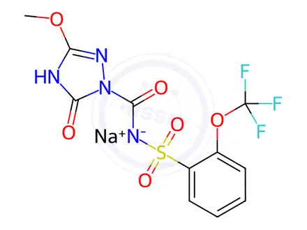 Chemical structure of Flucarbazone Impurity 1 (4-Desmethyl Flucarbazone Sodium Salt)