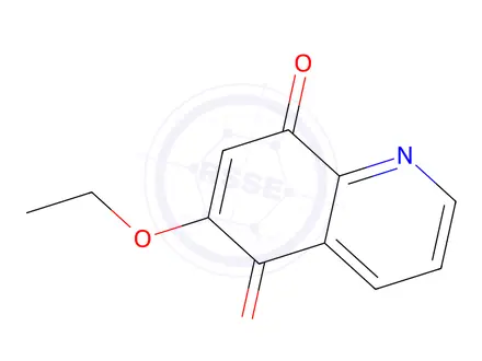 Chemical structure of 5,8-Quinolinedione,6-ethoxy-(9CI)