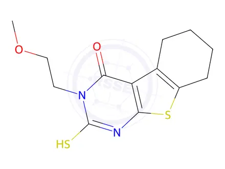 Chemical structure of 4-(2-Methoxyethyl)-5-sulfanyl-8-thia-4,6-diazatricyclo[7.4.0.0,2,7]trideca-1(9),2(7),5-trien-3-one