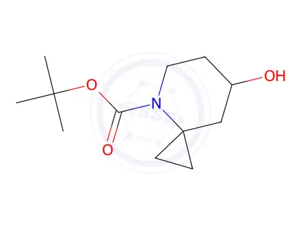 Chemical structure of 4-Azaspiro[2.5]octane-4-carboxylic acid, 7-hydroxy-, 1,1-dimethylethyl ester