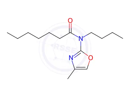 Chemical structure of N-Butyl-N-(4-methyloxazol-2-yl)heptanamide
