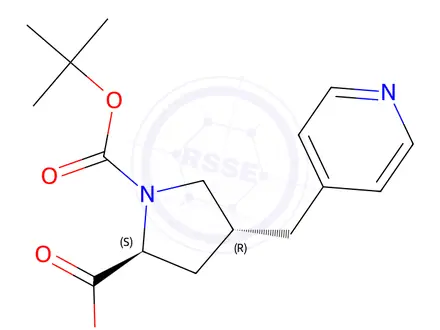 Chemical structure of (2S,4R)-1-(tert-butoxycarbonyl)-4-(pyridin-4-ylmethyl)pyrrolidine-2-carboxylic acid