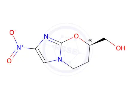 Chemical structure of (R)-(2-Nitro-6,7-dihydro-5H-imidazo[2,1-b][1,3]oxazin-7-yl)methanol