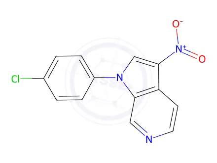 Chemical structure of 1-(4-Chlorophenyl)-3-nitro-1H-pyrrolo[2,3-c]pyridine