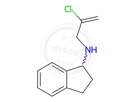 Chemical structure of Rasagiline 2-Chloro ally Impurity (Racemic Mixture)