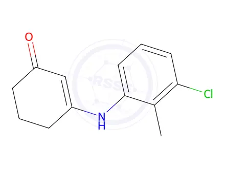 Chemical structure of 3-[(3-Chloro-2-methylphenyl)amino]-cyclohex-2-en-1-one
