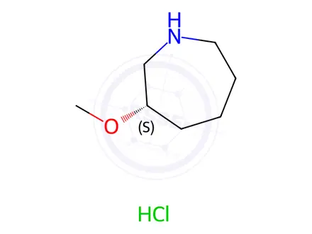 Chemical structure of (3S)-3-methoxyazepane;hydrochloride