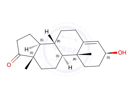 Chemical structure of 3beta-hydroxy-4-androsten-17-one