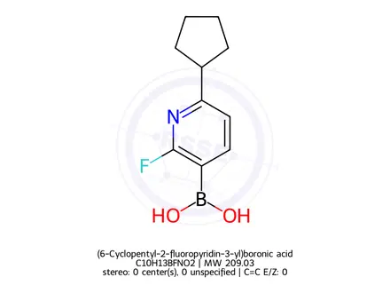 Chemical structure of (6-Cyclopentyl-2-fluoropyridin-3-yl)boronic acid