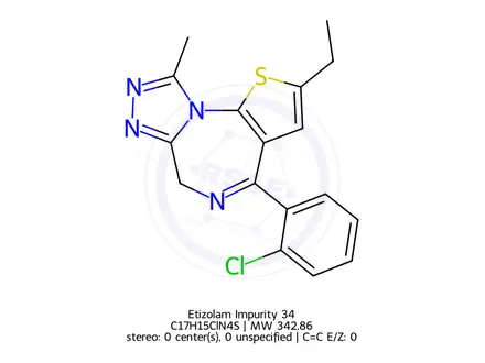 Chemical structure of Etizolam Impurity 34