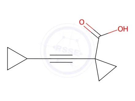 Chemical structure of Cyclopropanecarboxylic acid, 1-(cyclopropylethynyl)-(8CI)