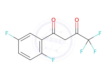 Chemical structure of 1-(2,5-difluorophenyl)-4,4,4-trifluorobutane-1,3-dione