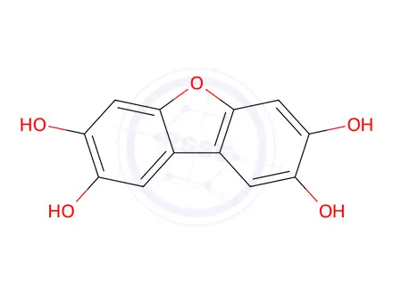 Chemical structure of Dibenzo[b,d]furan-2,3,7,8-tetraol
