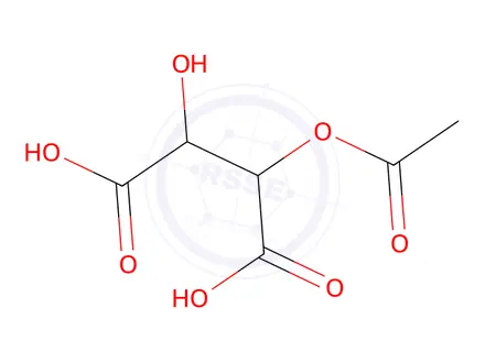 Chemical structure of 2-acetoxy-3-hydroxy-butanedioic acid