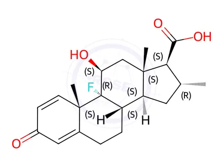 Chemical structure of 17β-Carboxy-17-desoxy Dexamethasone