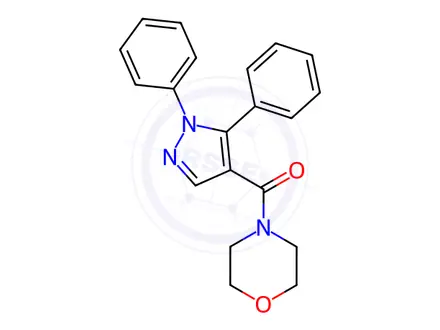 Chemical structure of (1,5-diphenyl-1H-pyrazol-4-yl)(morpholino)methanone