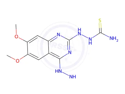 Chemical structure of 2,2'-(6,7-Dimethoxyquinazoline-2,4-diyl)bis(hydrazinecarbothioamide)