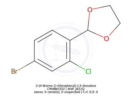 Chemical structure of 2-(4-Bromo-2-chlorophenyl)-1,3-dioxolane