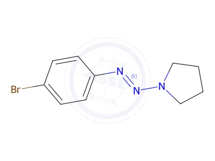 Chemical structure of 1-[(1e)-2-(4-bromophenyl)diazen-1-yl]pyrrolidine