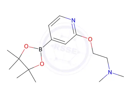 Chemical structure of N,N-Dimethyl-2-((4-(4,4,5,5-tetramethyl-1,3,2-dioxaborolan-2-yl)pyridin-2-yl)oxy)ethanamine
