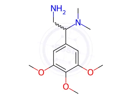 Chemical structure of N1,N1-dimethyl-1-(3,4,5-trimethoxyphenyl)ethane-1,2-diamine