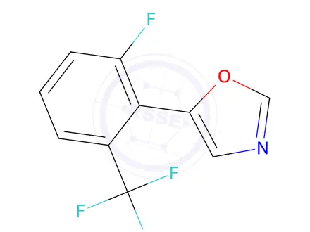 Chemical structure of 5-(2-Fluoro-6-(trifluoromethyl)phenyl)oxazole
